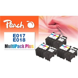 Peach E17  6 Druckerpatronen bk ersetzt Epson T017