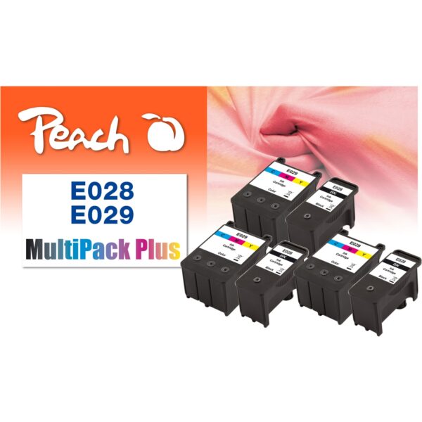 Peach E28  6 Druckerpatronen bk ersetzt Epson T028