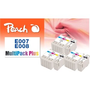 Peach E07  6 Druckerpatronen bk ersetzt Epson T007