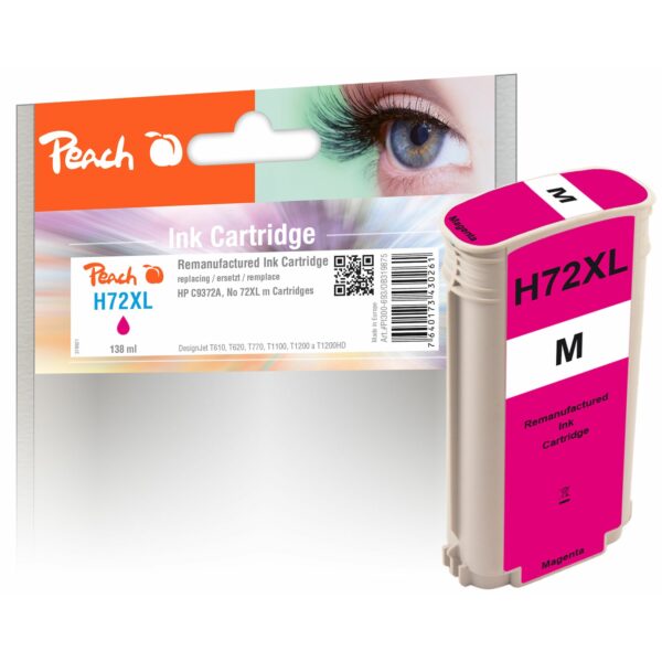 Peach HP 72 XLM Druckerpatrone XL ma ersetzt HP No. 72XL M