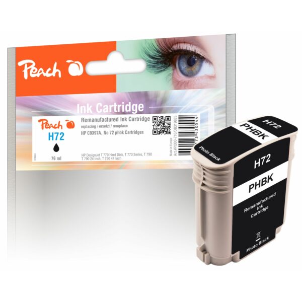 Peach HP 72 PBK Druckerpatrone bkph ersetzt HP No. 72 PBK