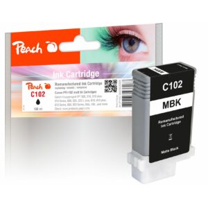 Peach C102 MBK XL-Druckerpatrone matte bk ersetzt Canon PFI-102MBK