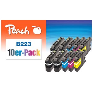 Peach B223 VALBP 10 Druckerpatronen XL (4*bk