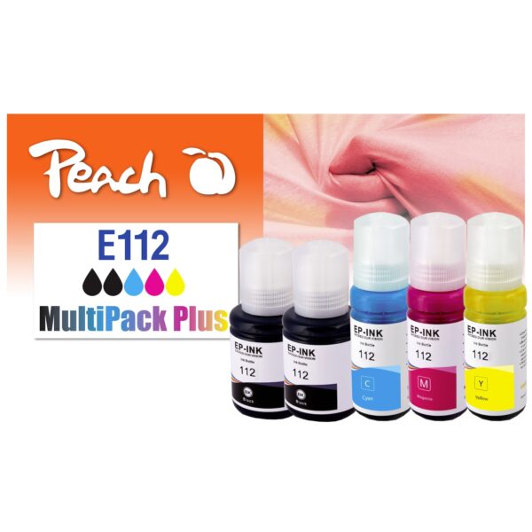 Peach E112  Spar Pack Plus Druckerpatronen (2*bk