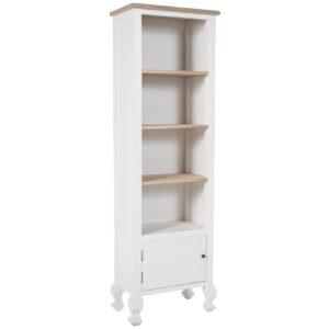 CLP B?cherregal Dorma I Standregal Aus Holz I Regal Freistehend F?r Flur Und Wohnzimmer I Wei? Im Shabby Chic Design