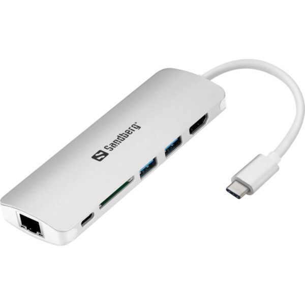 SANDBERG USB C Dock HDMI LAN SD USB