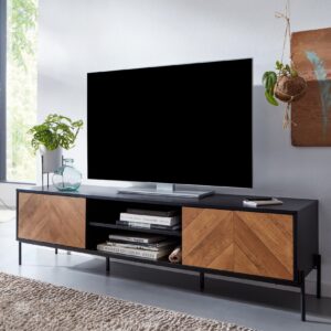 TV Schrank FineBuy Lowboard 163x45x40 cm Holz Fernsehkommode Fernsehschrank