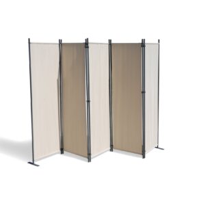 Grasekamp Paravent 5 teilig Beige 268 x 167 cm  Raumteiler Trennwand Sichtschutz