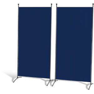 Grasekamp 2 Stück Stellwand 85x180cm Blau  Paravent Raumteiler Trennwand  Sichtschutz