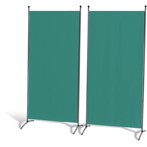 Grasekamp 2 Stück Stellwand 85x180cm Grün  Paravent Raumteiler Trennwand  Sichtschutz