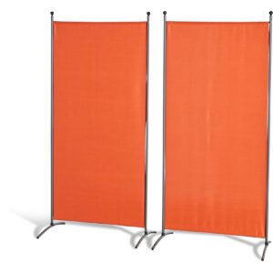 Grasekamp Doppelpack Stellwand 85x180 cm - terra -  Paravent Raumteiler Trennwand  Sichtschutz