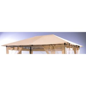 Grasekamp Universal Ersatzdach 293 x 390 cm Beige  Plane Bezug Baldachin Pavillon