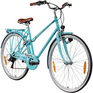 Galano Florenz Damenfahrrad 28 Zoll Stadtrad 155 - 185 cm Cityrad mit 6 Gängen retro Fahrrad