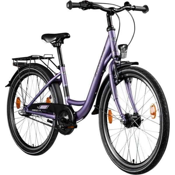 Zündapp C400 Jugendfahrrad 24 Zoll Fahrrad ab 130-145 cm 3 Gang Tiefeinsteiger flieder