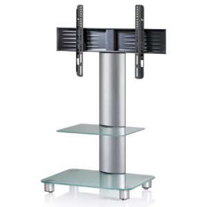 Fernseher TV Stand Ständer Halterung Standfuss Fernsehtisch Monitor Halter Glas