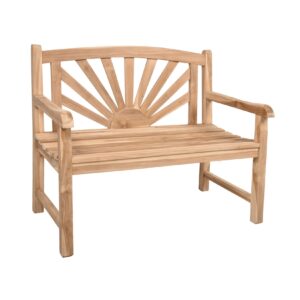 Bank MARISA 2-Sitzer Teak Gartenbank Garten Terrasse Sitzbank Parkbank Holz Holz