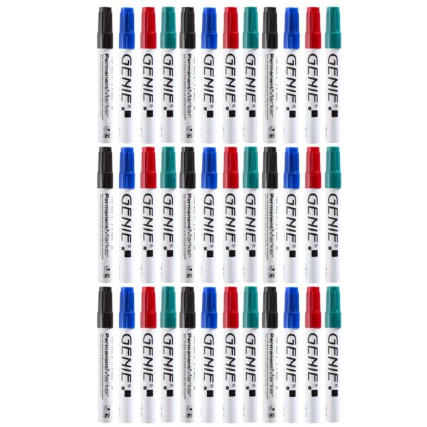 36 Stück GENIE Permanent Marker bunt Permanentmarker Filzstift wasserfest M Rund