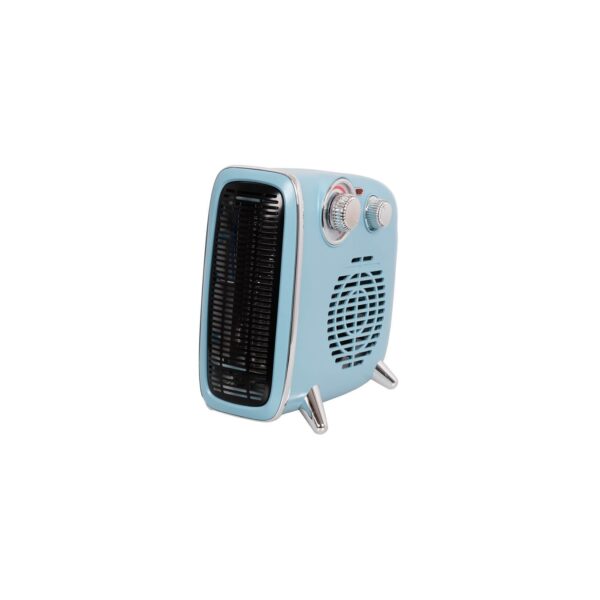 EUROM Retro Heizstrahler Ventilator 1800 Watt und 3 Leistungsstufen blau