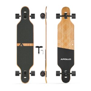 Apollo Twin Tip DT Fiberglas Longboard Black Bali Power Slide