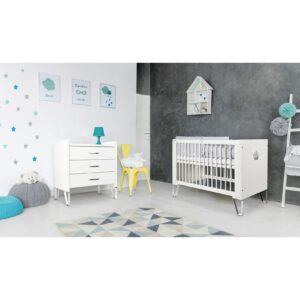 TiCAA Babyzimmer Set "Blanka" 2-teilig Weiß