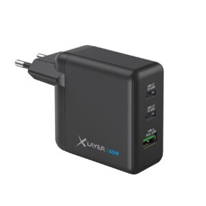 Xlayer CHARGER Powercharger 65W USB-C Schnellladegerät GaN Technologie 3-Port