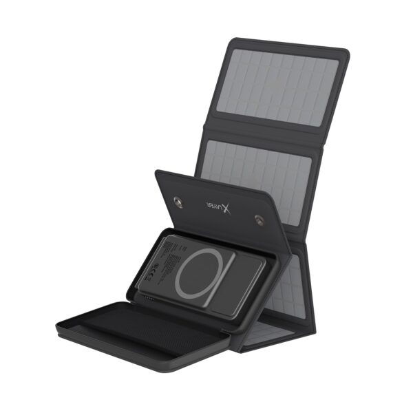 Xlayer Powerbank Solar 15W 10.000 mAh Wireless Solarpanel externes Ladegerät