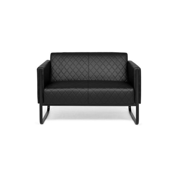 Lounge Sofa ARUBA BLACK Kunstleder mit Armlehnen hjh OFFICE