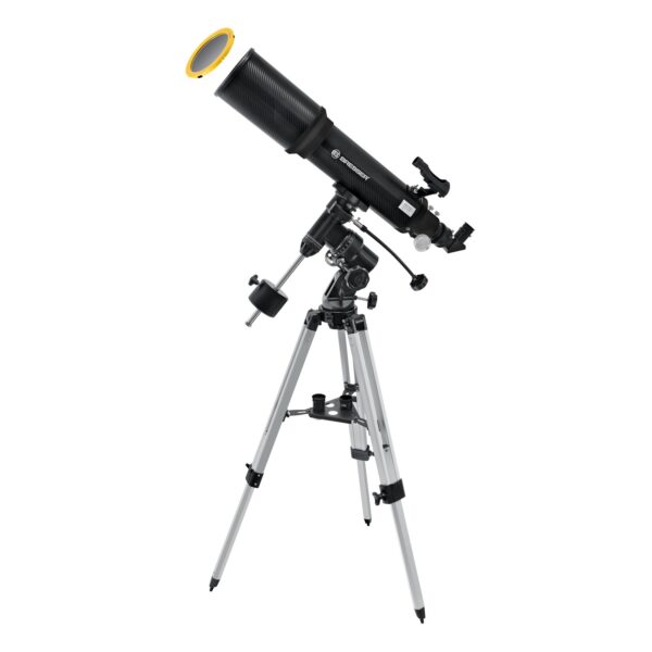 BRESSER Polaris-II 102/600 EQ3 Linsenteleskop mit Smartphone-Adapter & Sonnenfilter