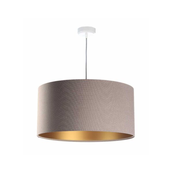 Hängeleuchte Chone Polsterstoff beige & gold matt Ø 40 cm 11058