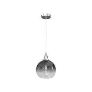 Pendelleuchte Hängeleuchte Mariopa P1 Silber E27 Metall + Glas Ø 20 cm 11191