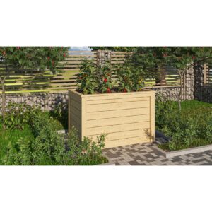 Karibu Hochbeet naturbelassen 650x980x640 mm Hochbeet Pflanzkasten Frühbeet Gartenbeet