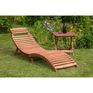 Merxx Gartenliegen Set Ipanema 3tlg. rot/beige