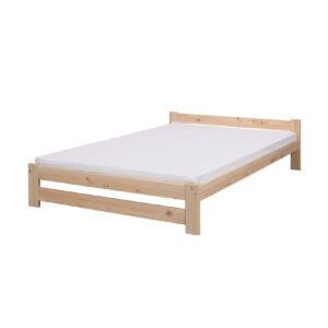 Coemo Bett Classico Holzbett Bettgestell mit Lattenrost Massivholz Kiefer 120x200 cm natur