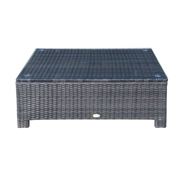 Outsunny Rattan Beistelltisch braun 85 x 50 x 39 cm (LxBxH)