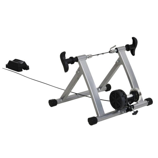 HOMCOM Heimtrainer mit Magnetbremse silber 47