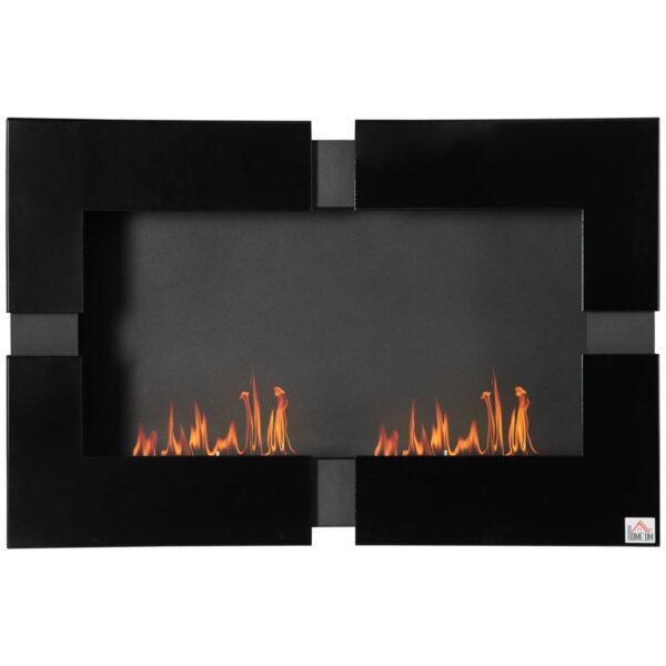 HOMCOM Ethanol-Kamin mit Deckel schwarz 90L x 18B x 60H cm