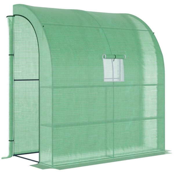 Outsunny Foliengewächshaus mit 4 Regalen grün 200L x 100B x 215H cm