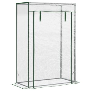 Outsunny Foliengewächshaus mit Tür transparent 100L x 50B x 150H cm