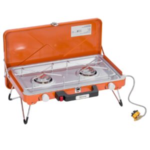 Outsunny Gasgrill mit Kofferdesign für leichten Transport orange 46