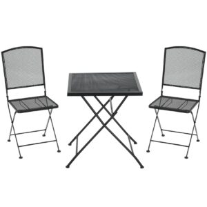 Outsunny Gartenmöbel-Set mit Faltfunktion grau 60L x 60B x 70H cm