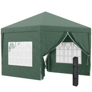 Outsunny Faltpavillon mit Tragetasche grün 295L x 295B x 258 cm