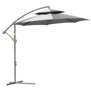 Outsunny Sonnenschirm mit Entlüftung 267L x 267B x 245H cm