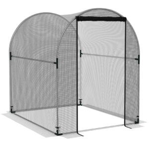 Outsunny Pflanzenschutznetzgehege gegen Vögel und anderen mittelgroßen Tieren schwarz 120L x 150B x 146H cm