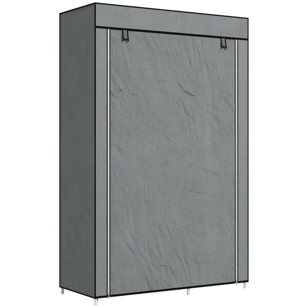 HOMCOM Stoffschrank mit 2 Stoffschubladen grau 102L x 42