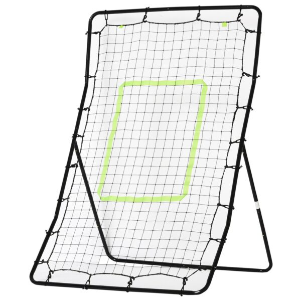 HOMCOM Fußball Rebounder schwarz 80 x 90 x 140 cm (LxBxH)