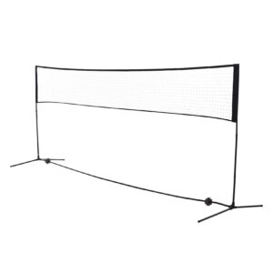 HOMCOM Badmintonnetz höhenverstellbar schwarz 400 x 103 cm x 94-158 cm (BxTxH)