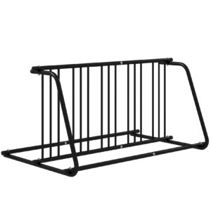 DURHAND Fahrradständer mit Platz für 6 Fahrräder schwarz 155L x 100B x 75H cm