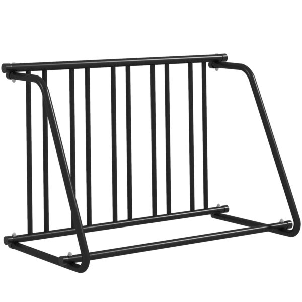 DURHAND Fahrradständer mit Platz für 3 Fahrräder schwarz 114L x 58B x 75H cm