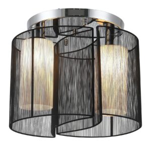 HOMCOM Deckenlampe 2-flammig schwarz 47