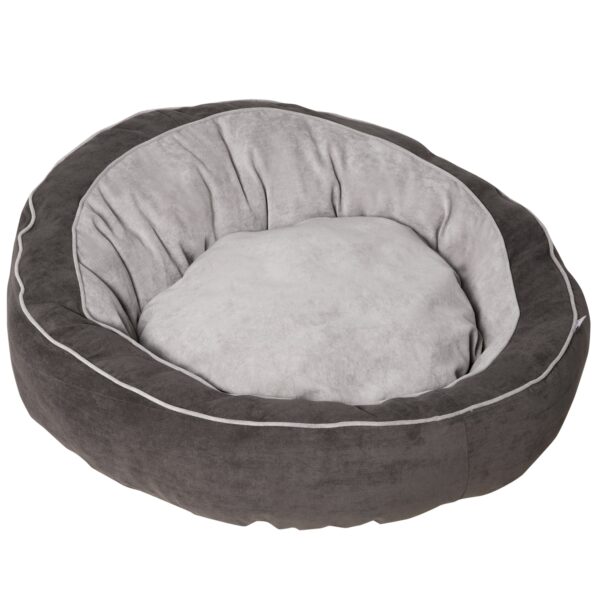 PawHut Hundebett rund mit abnehbarem Bezug bunt 85L x 85B x 35H cm